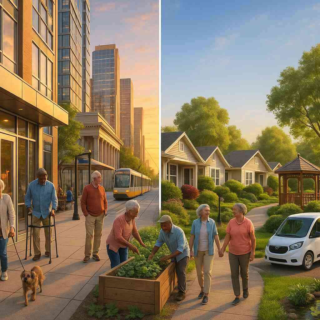 Compare Urban versus Suburban Senior Living Facilities Life